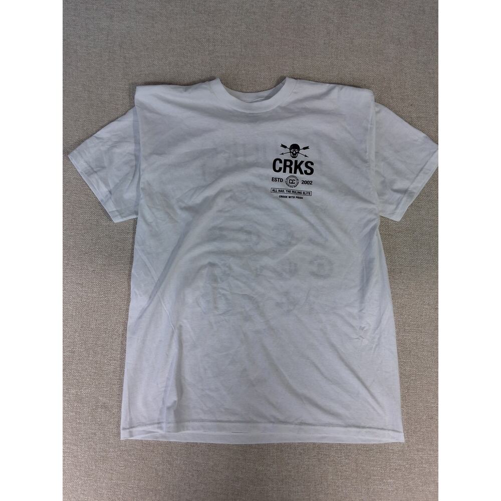 Crooks & Castles White Shirt Mens Large NWOT Streetwear Graphic Tee